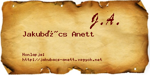 Jakubács Anett névjegykártya